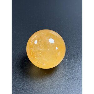 Natural Honey Calcite Sphere Stone Healing Crystal Polished 44.6mm 128g